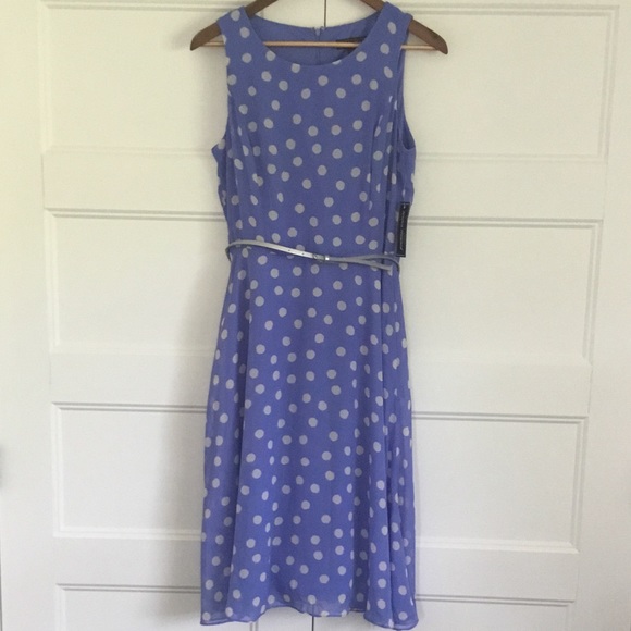 Jessica Howard Dresses & Skirts - Jessica Howard NWT Purple & White Polka Dot  Dress